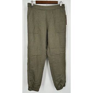 Nanette Lepore Olive Spring Fling Joggers Women 8 Pockets NWT